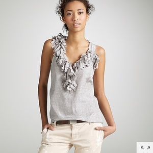 J Crew 100% Silk Flutter Top, 4